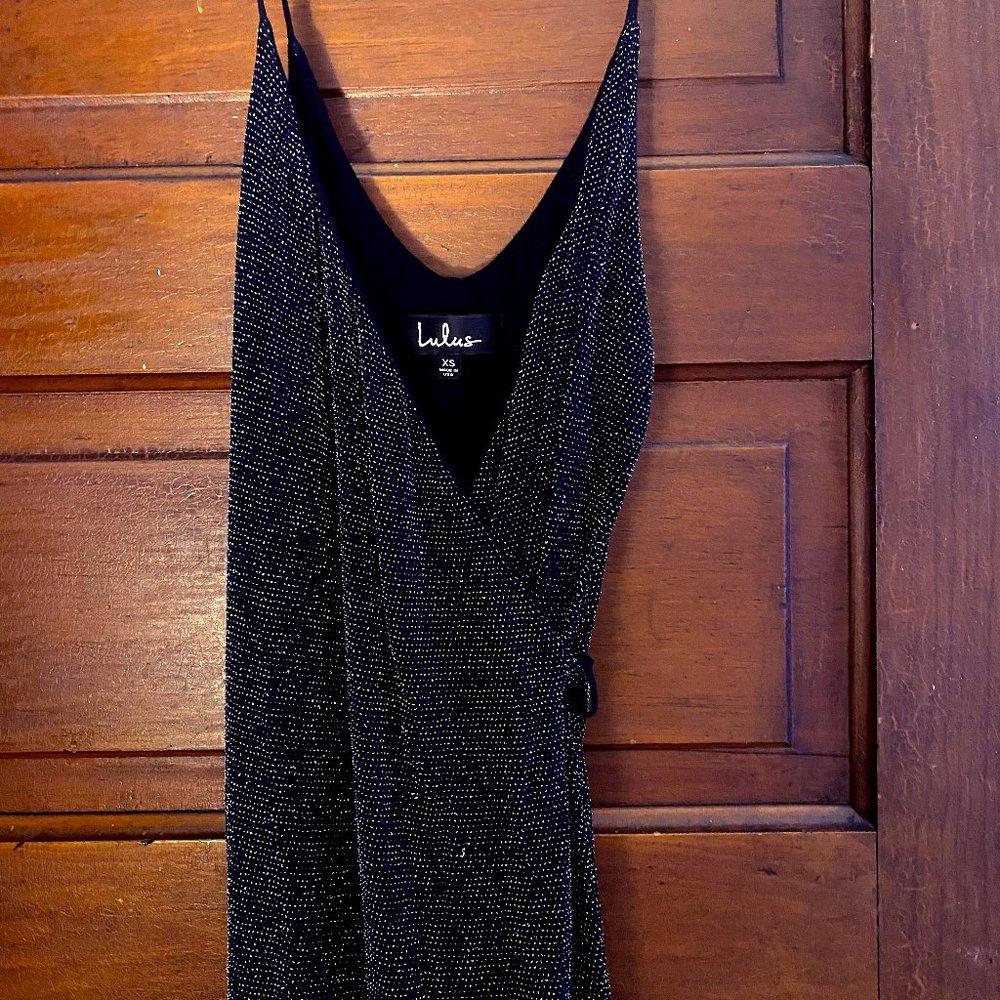 Sparkly black and silver dress